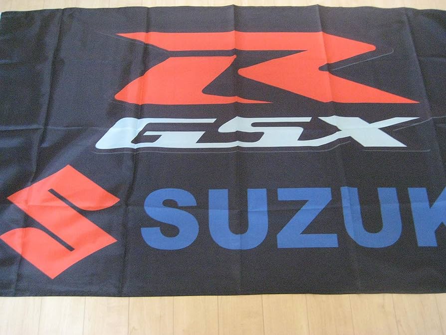 Amazon.co.jp: 特大フラッグ・旗バナー「スズキ・GSX-Rロゴ」約